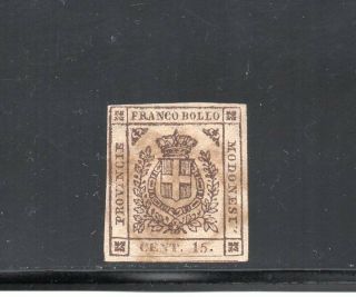 1859 Italy Modena Sa 13a,  15c Bruno Scuro Color,  Cv $7800.  00