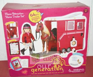 Battat Our Generation Mane Attraction Horse Trailer Set With 18 Doll And Horse