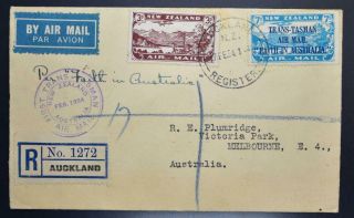 Zealand To Island Tasmania Australia 1934 Rarr First Flight/fdc Airmail Cove