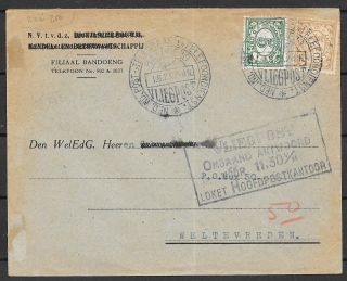 Netherlands Indies Covers 1923 Early Airmailcover Bandoeng To Weltevreden