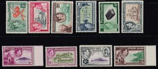 Pitcairn Islands.  1940 - 51 King George Vi Pictorials,  Complete Unhinged