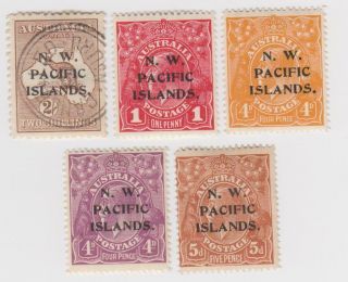 Northwest Pacific Islands 35,  Light Hinge 41,  46,  47 & Hinge 49