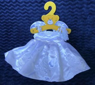 Build A Bear Bride Wedding Dress Gown,  Blue Lace Garter,  Shoes & Hanger