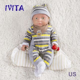 Ivita 16 - Inch Full Silicone Reborn Baby Girl Dolls 2kg Realistic Silicone Doll