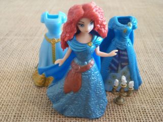 Polly Pocket Disney Princess Magiclip Merida Brave Dresses Magic Clip E91