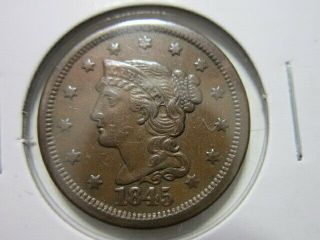 Large Cent 1845 Ef - Au