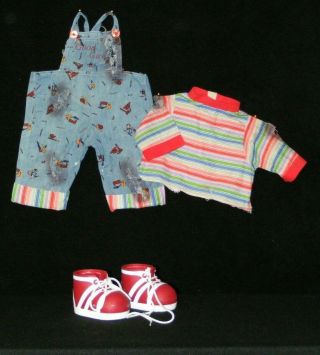 Chucky Doll Clothes - Overalls,  Shirt & Shoes