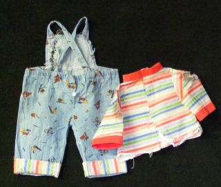 CHUCKY DOLL CLOTHES - OVERALLS,  SHIRT & SHOES 3