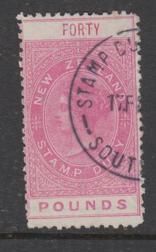 Zealand 1880 £40 Rose Qv Longtype - 7mm 