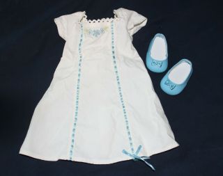 American Girl Caroline Nightgown With Slippers