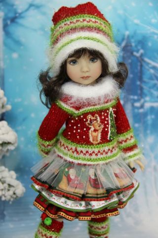 Outfit,  Shoes For Doll 13 " Deanna Effner Little Darling " Christmas "