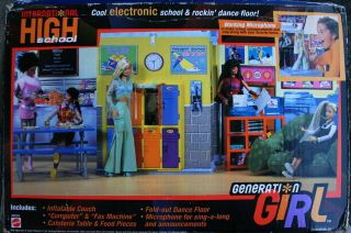 2000 Generation Girl International High School In Open Box Barbie Playset