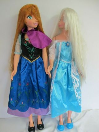 Disney Frozen Dolls (2) Big Anna & Elsa My Size 3 