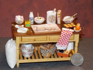 Dollhouse Miniature Kitchen Bake Table Reutter Porcelain 1:12 P27 Dollys Gallery