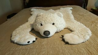 Chirsha Playful Plush Toy Polar Bear Rug Blanket 48 " X 28 "