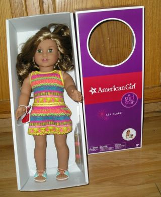 American Girl Doll Of The Year 2016 Lea Clark 18” Nib With Accessories