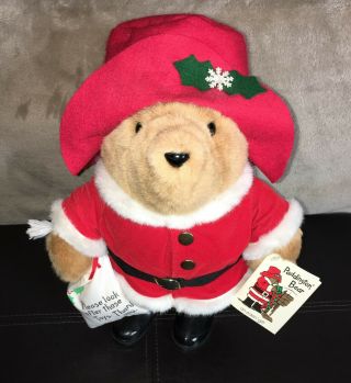 Rare Nwt Vtg Christmas Paddington Bear Santa Claus 1981 Eden Toys 16 Inch Plush