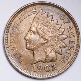 1902 Indian Head Small Cent Choice Au,  /unc E104 Rnt