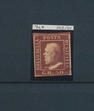 Ll05887 Italy 1859 Mi:7a Sicily 50gr King Ferdinand Ii Classic Lot Mh