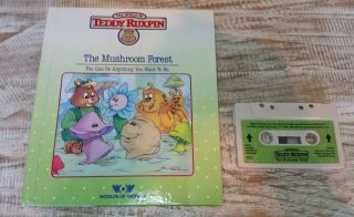 Teddy Ruxpin Worlds Of Wonder Book & Cassette Tape The Mushroom Forest