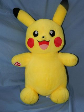 Babw 2016 Build - A - Bear Pokemon Pikachu Exclusive Plush Stuffed Animal Yellow 18 "