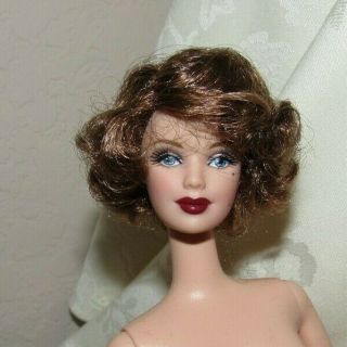 Nude Barbie Doll Mackie Blue Eyes Brown Hair Publicity Tour For Ooak