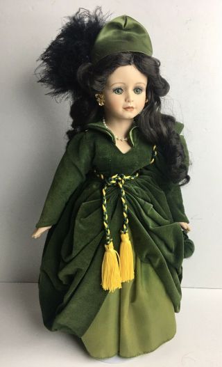 Scarlett Ohara Doll Curtain Dress By Seymour Mann 18” Porcelain