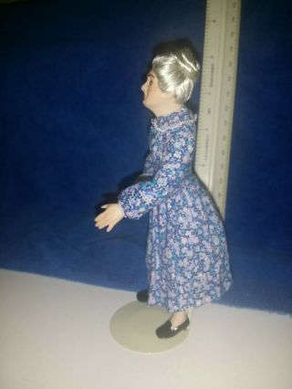 Estate Artisan Dollhouse Doll Older Woman Porcelain Lady Blackfoot Daisy Studio 3