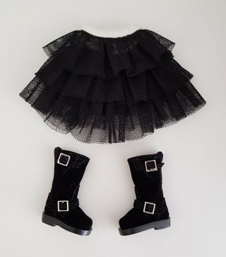 Reserved For K Blythe Doll Tutu Skirt And Boots By Hellocoolcat