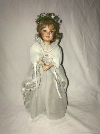 Ashton Drake Porcelain Doll Angel Numbered With Stand 16 "