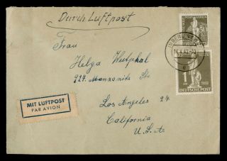 Dr Who 1949 Germany Berlin To Usa Air Mail C143744