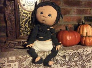 Jan Shackleford ‘s Cloth Doll “are You My Mummy” Monster Baby