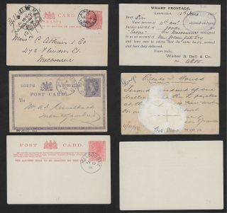 Australian States Postal Stationary - Post Cards X 3 - Sa,  Tas,  Vic