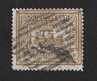 Qld Early Railway Parcel Stamp 5/ -