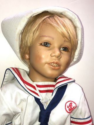 30” Annette Himstedt World Child “kasimir” Boy Doll Redressed Kinder W/ Box