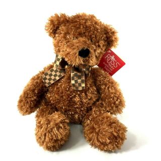 Russ Berrie Tatum Teddy Bear Sitting Soft Plush Stuffed Animal Toy Childs Gift
