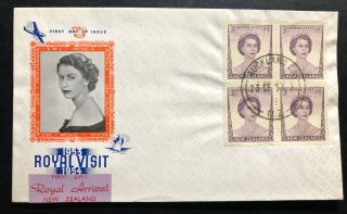 1953 Auckland Zealand First Day Cover Fdc Queen Elizabeth 2 Royal Visit