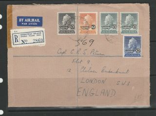 Christmas Island,  1962 Commercial Cover To Uk With 1958 Defs,  Singapore Backstam