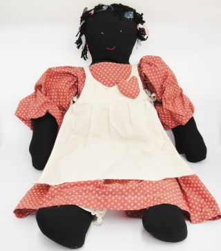 Black Americana Folk Art Large Cloth Doll 26 " Handmade Primitive Country Decor