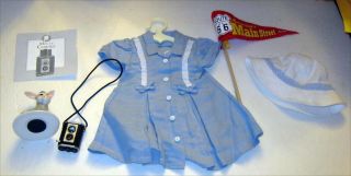 American Girl Molly Route 66 Dress,  Hat Donkey,  Camera,  Photos And Pennant
