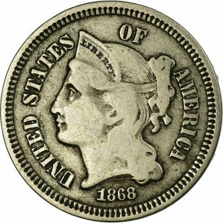 [ 656962] United States,  Nickel 3 Cents,  1868,  U.  S. ,  Philadelphia,  Vf