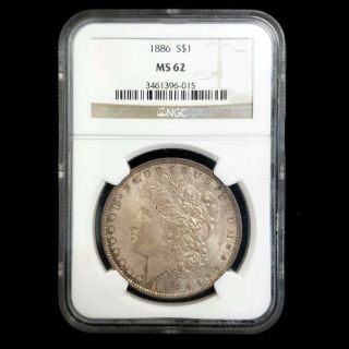 1886 Us United States Morgan Silver $1 One Dollar Ngc Ms62 Collector Coin Hs6015