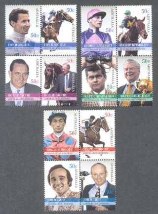 Australia - Legends Of Australian Horse Racing Mnh Set 2007 (2741 - 52)