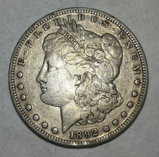 1892 - S U.  S.  Morgan Silver Dollar $1 90 Silver Bullion Coin Makes A Great Gift