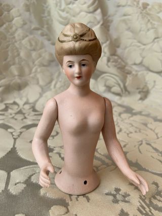 Half - Doll/demi - Figurine/buste Porcelaine/teepuppe/pincushion Doll/removable Arms