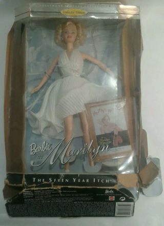 Mattel Barbie As Marilyn Monroe The Seven Year Itch 17155 Collector Edition 1997