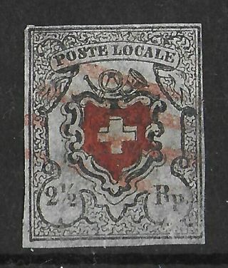 Switzerland 1850 Post Locale 2 1/2 Rp Michel 6i Cv €1300