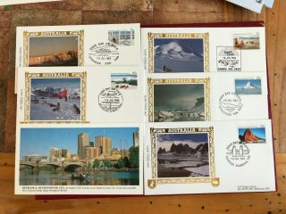 Aat Australian Antarctic 1984 Fdc X 5 Benham Scenes I Husky Dogs Sled Ltd Ed