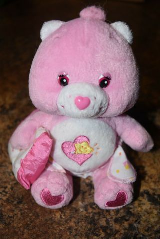 2003 Care Bears Baby Hugs Bear 7 " Pink Plush W/ Pillow Cute