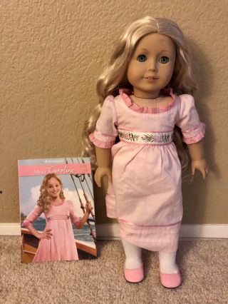 American Girl Retired Doll Caroline Abbott With Book And Outfit